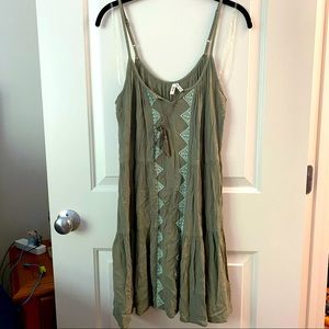 Safe green boho dress